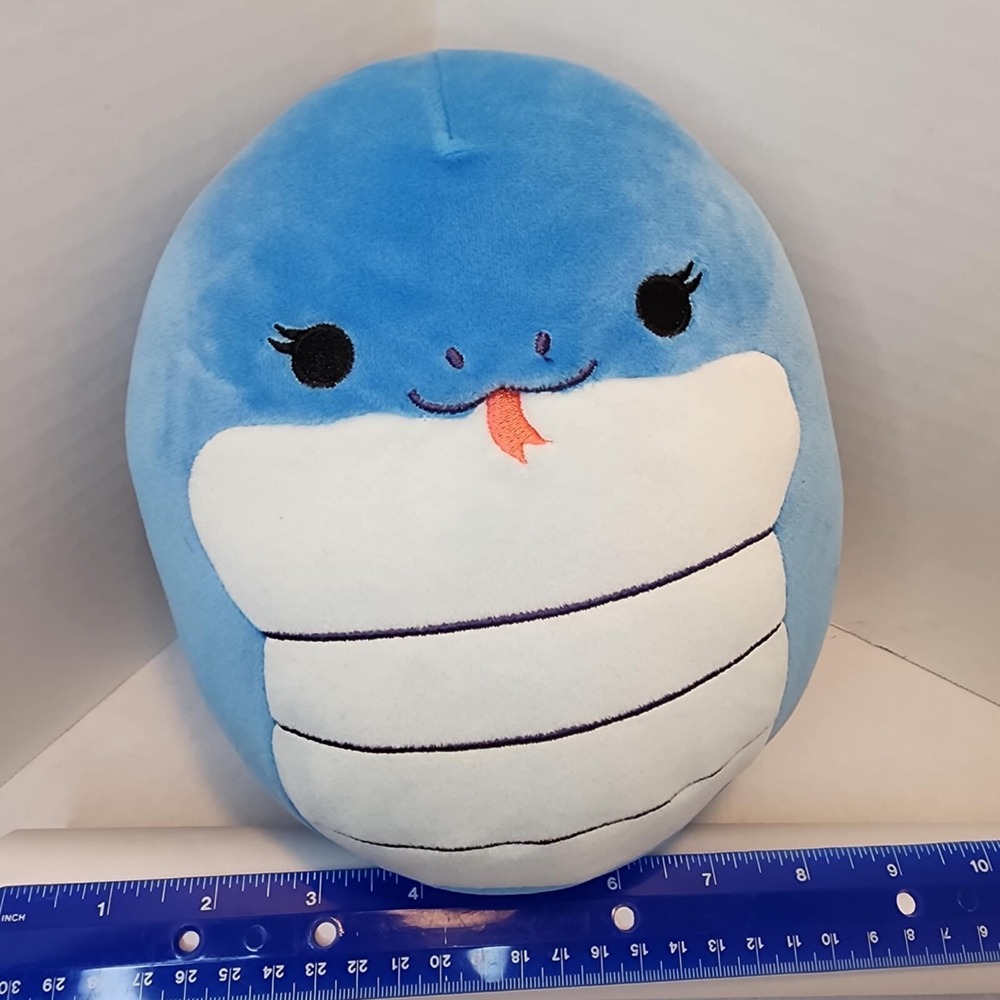 Original Squishmallows 7" Vermicelli The Snake Blue Plush Stuffed Soft Toy